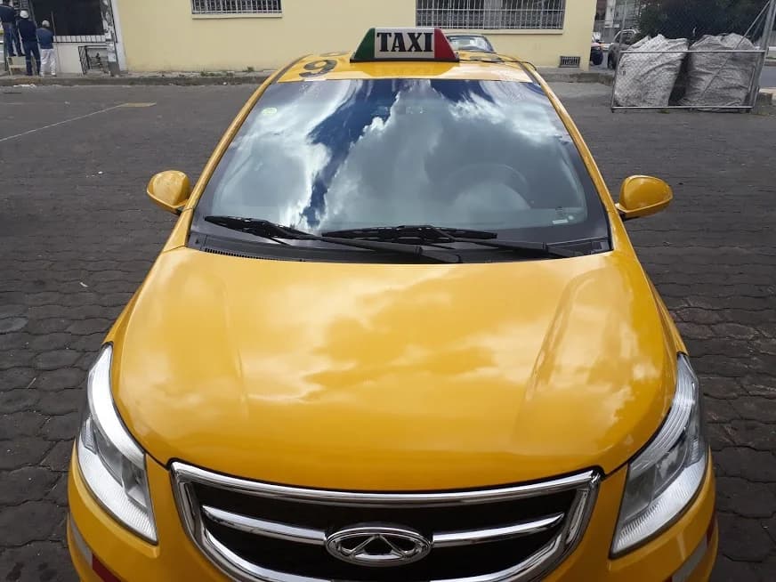 Parabrisas instalado en taxi
